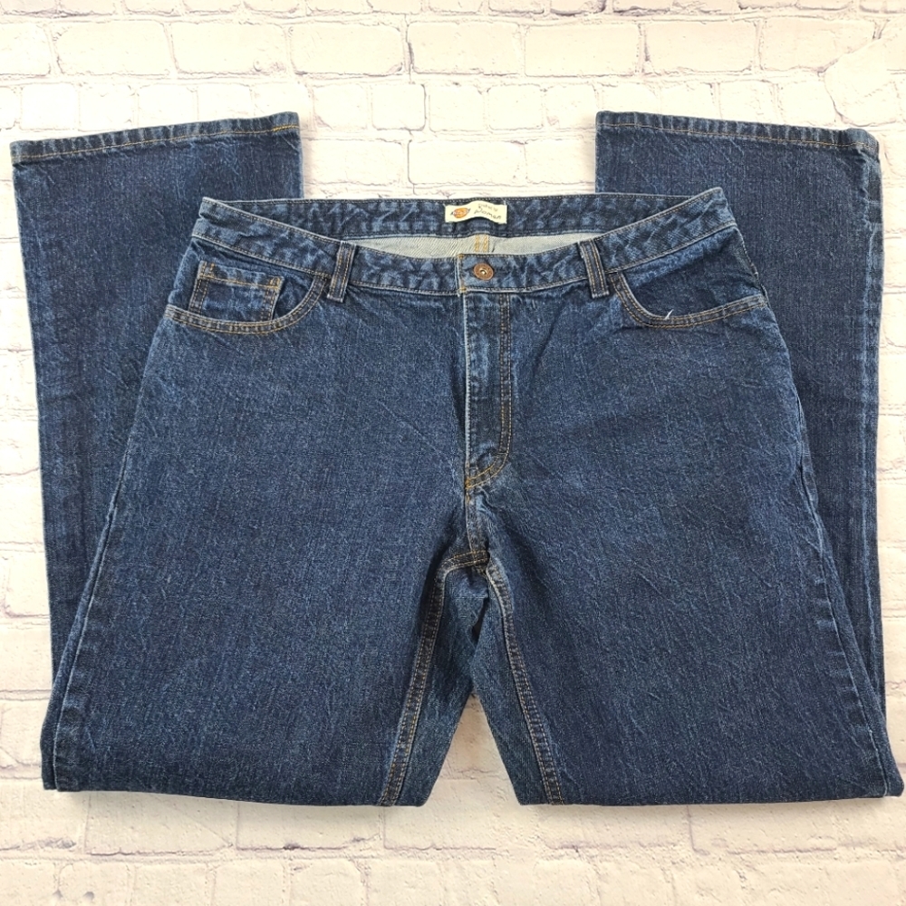 Dickie's Size 12R Relaxed Classic Work Denim Jeans Med Wash